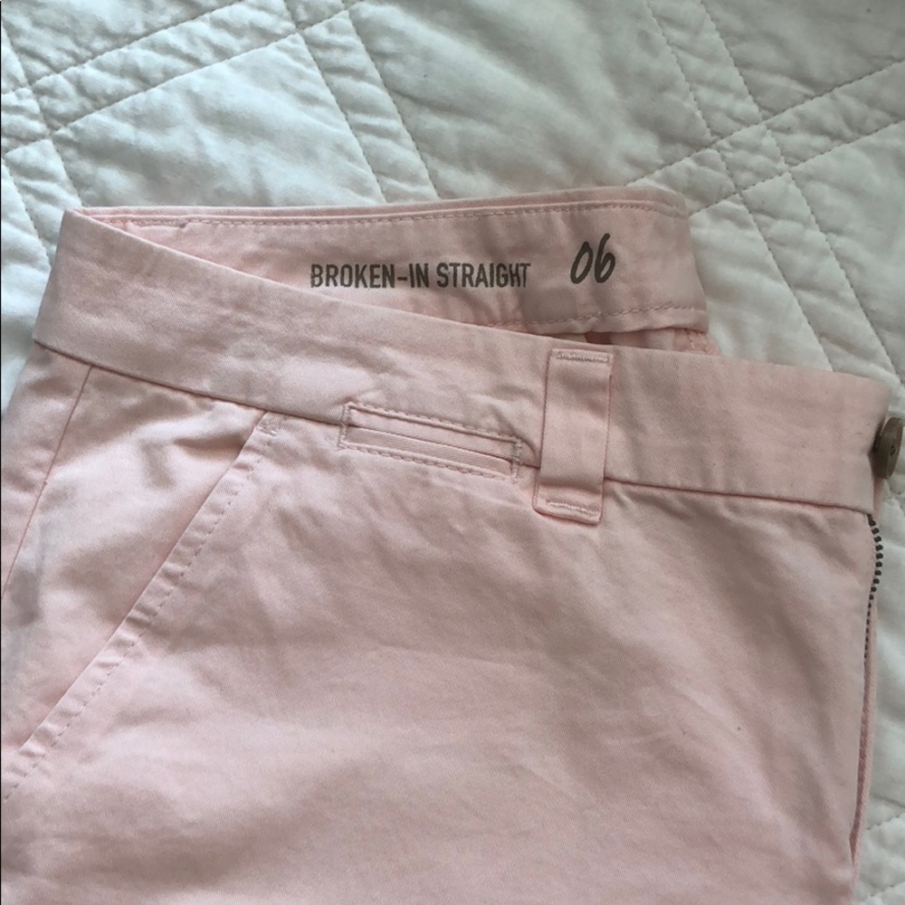 Gap straight legged pink khakis